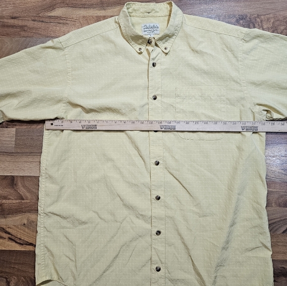 Cabela’s Men’s L Tall Short Sleeve Outdoor Fishing Shirt Yellow - Picture 3 of 6